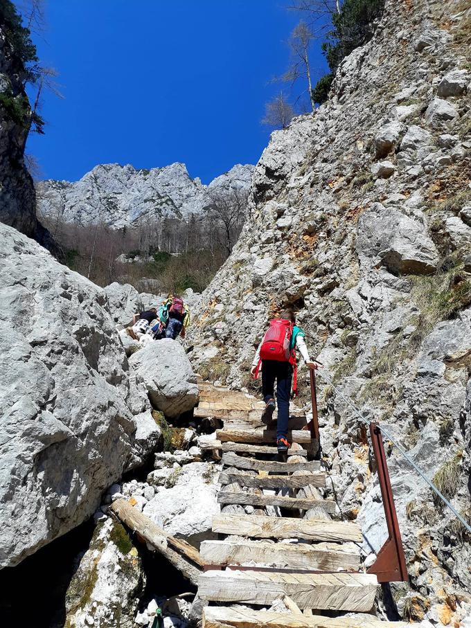 Pot do Frischaufovega doma velja za eno bolj atraktivnih.  | Foto: Alenka Teran Košir