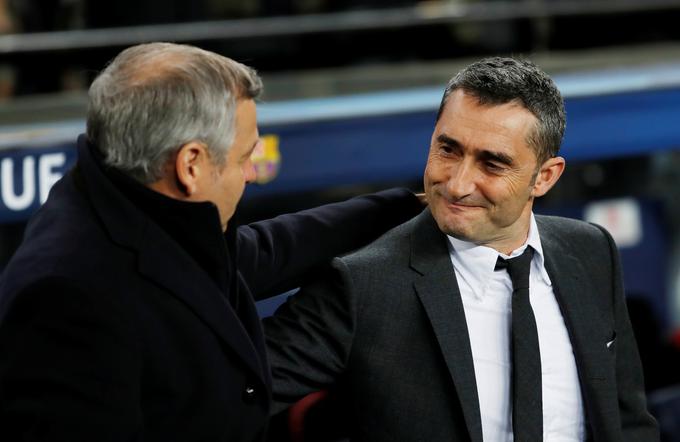 Bruno Genesio je moral čestitati stanovskemu kolegu Ernestu Valverde za napredovanje v četrtfinale. | Foto: Reuters