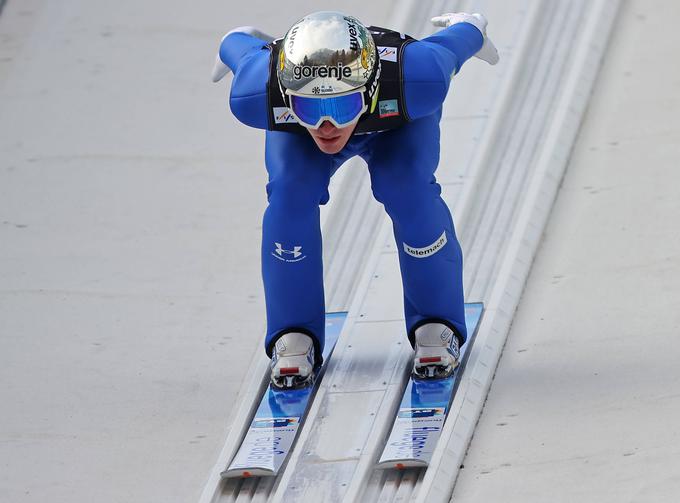 Timi Zajc je na prvem treningu poletel kar 232 metra. | Foto: Guliverimage/Vladimir Fedorenko