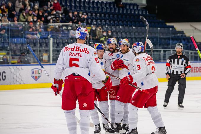 Salzburg je izkoristil prvi zaključni plošček za polfinale. | Foto: Gepa/RedBull