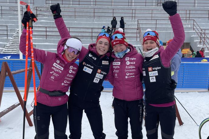 Živa Klemenčič Klara Vindišar Lena Repinc Klara Zorč | Živa Klemenčič, Klara Vindišar, Lena Repinc in Klara Zorč so na štafetni preizkušnji na svetovnem mladinskem prvenstvu osvojile izjemno 4. mesto. | Foto SloSki