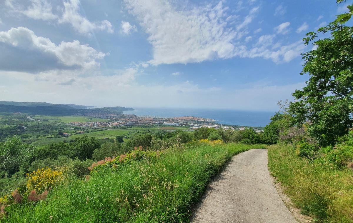 Izola | Pogled na Obalo in Izolo iz okolice vasi Gažon. | Foto David Florjančič, Meteoinfo Slovenija