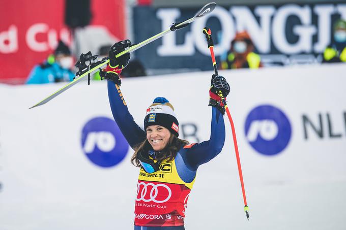 Sara Hector je bila v soboto v Kranjski Gori brez konkurence. | Foto: Grega Valančič/Sportida