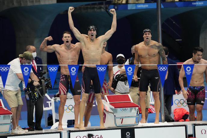 Caeleb Dressel | Američani s svetovnim rekordom do naslova olimpijskih prvakov v štafeti 4X100 mešano. | Foto Reuters