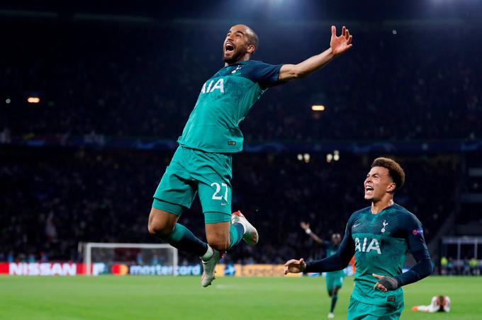 Lucas Moura je dosegel prvi hat-trick za Tottenham v ligi prvakov. | Foto: Reuters