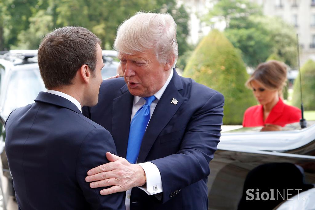 donald trump, melania trump, emmanuel macron, brigitte trogneux