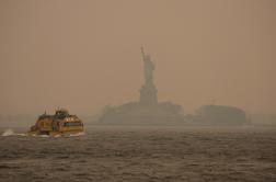 Dim gozdnih požarov v Kanadi zameglil nebo nad New Yorkom #foto