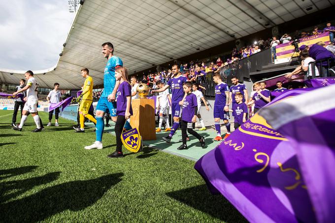 V sredo je proti Krškemu branil po polovici leta in ohranil mreži nedotaknjeno. Vijolice so zmagale z 2:0. | Foto: Grega Valančič/Sportida