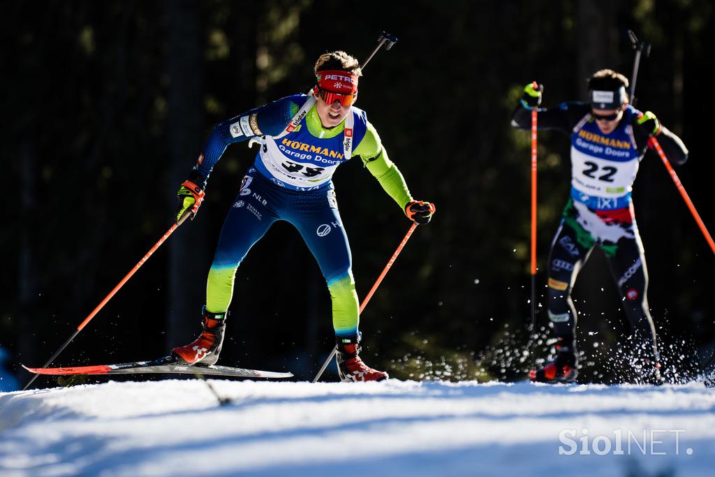 Pokljuka svetovni pokal šprint moški Miha Dovžan