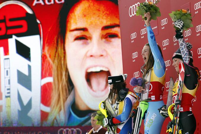 Tina Maze in Mikaela Shiffrin sta bila v kratkem obdobju tudi neposredni tekmici. | Foto: Getty Images