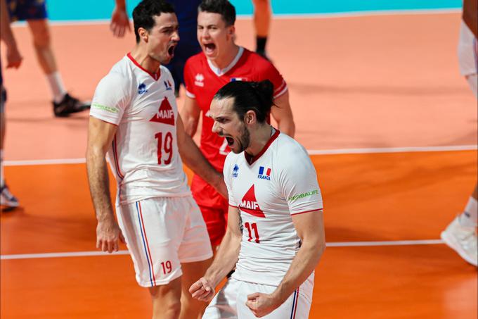 Francozi so v četrtfinalu s 3:0 premagali Romune, ki so jim v prvem, predvsem pa v zadnjem nizu povzročili kar nekaj preglavic. | Foto: CEV