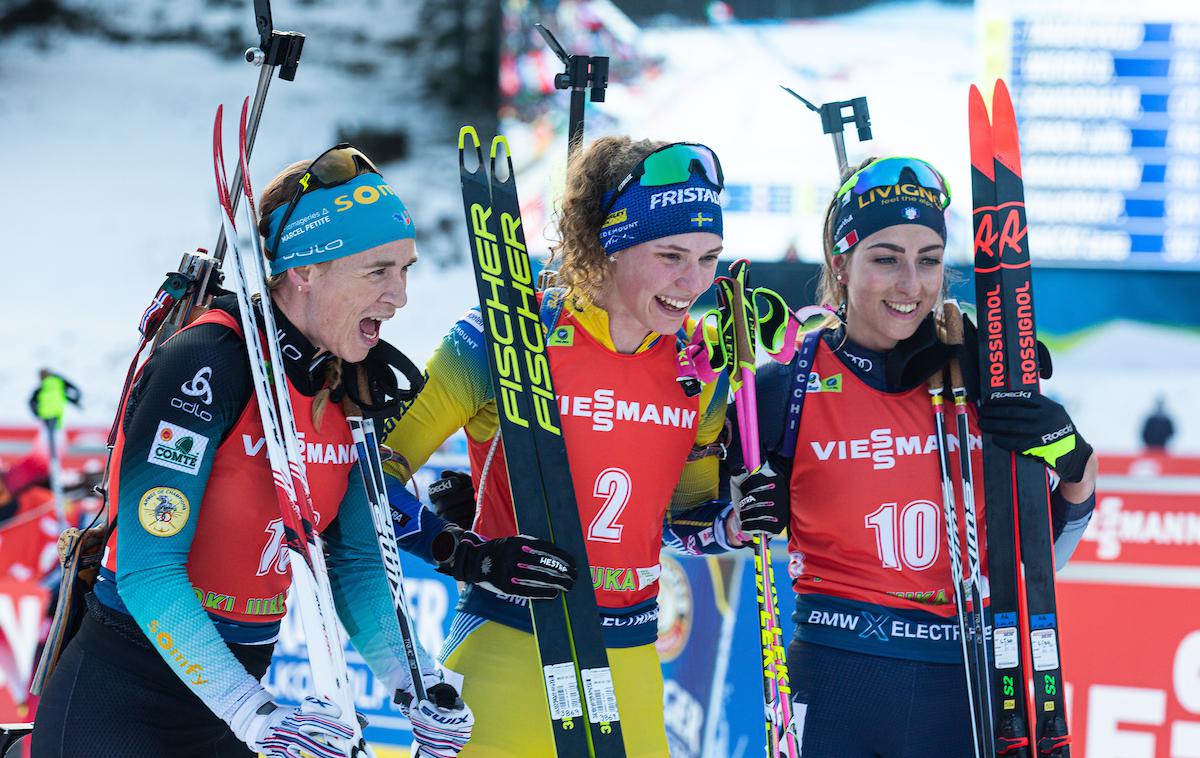 Pokljuka 2020 - biatlonski svetovni pokal, 4. dan | Švedinja Hanna Oeberg je v tej sezoni prvič stopila na najvišjo stopničko. | Foto Peter Podobnik/Sportida