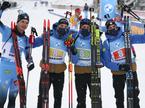 Francozi - štafeta, biatlon Oberhof