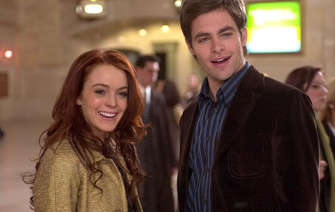 Lindsay Lohan in Chris Pine v prizoru iz filma. | Foto: promocijsko gradivo