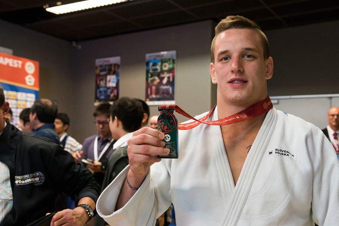 1. septembra lani je v Budimpešti osvojil naslov svetovnega podprvaka. To je najboljša moška uvrstitev za slovenski judo.  | Foto: Osebni arhiv