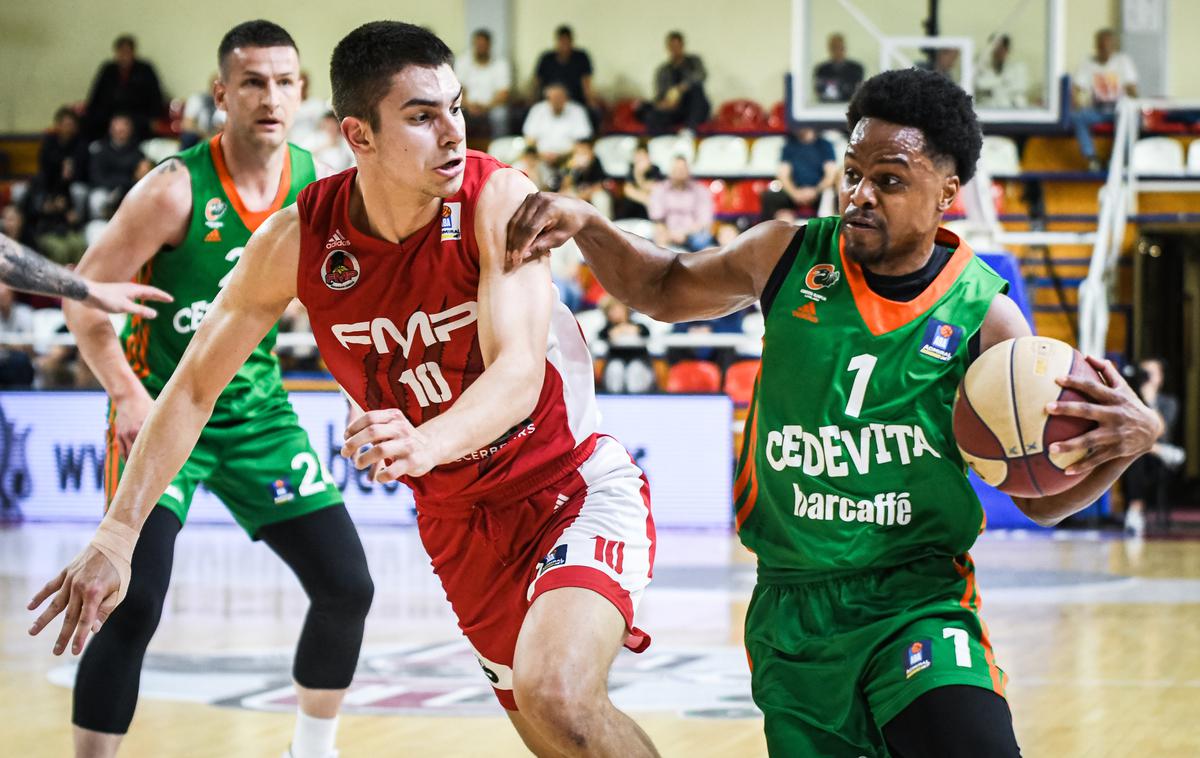 FMP : Cedevita Olimpija | Cedevita Olimpija je na gostovanju pri FMP izgubila, tako da bo o potniku v polfinale odločala tretja tekma. | Foto ABA League j.t.d./Dragana Stjepanovic