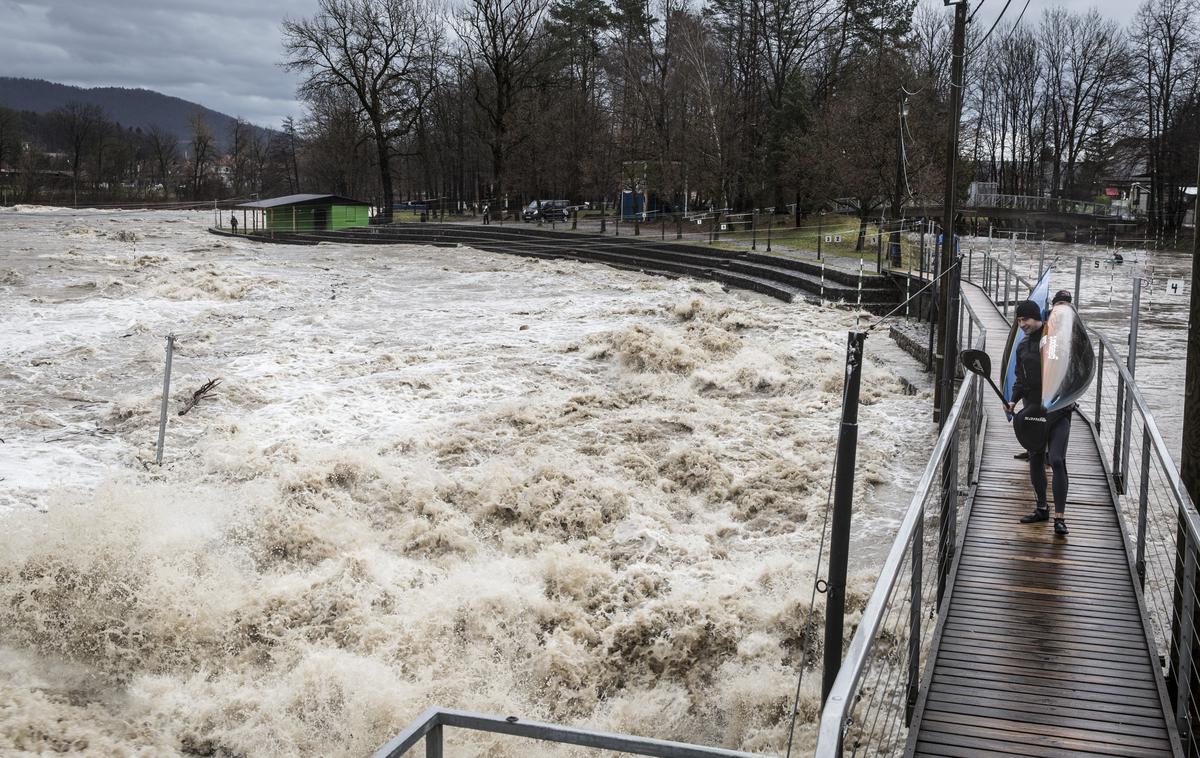 Narasla reka Sava v Tacnu. | Foto Bojan Puhek