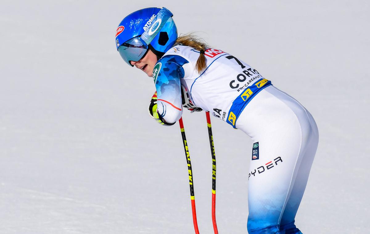 Mikaela Shiffrin | Ameriška smučarka Mikela Shiffrin bo zaradi kroničnih bolečin v hrbtu izpustila sobotno paralelno tekmo.   | Foto Guliver Image