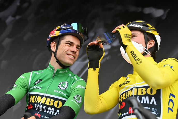 Wout Van Aert & Primož Roglič | Wout Van Aert in Primož Roglič sta zeleno in rumeno majico osvojila že na letošnji dirki Pariz - Nica. To želijo pri Jumbo-Vismi ponoviti še na Touru. | Foto Guliverimage