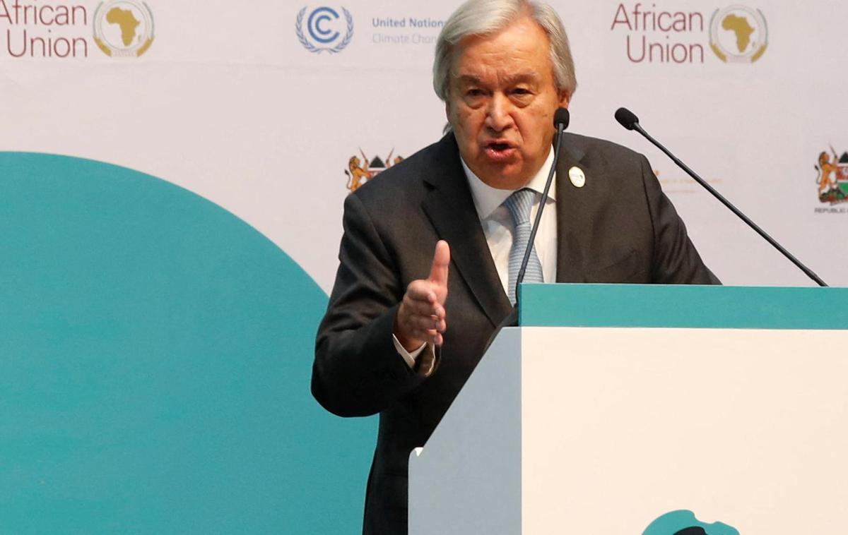 Antonio Guterres, generalni sekretar ZN | "Zdaj je čas, da se konča grozljiva vojna v Gazi, najprej s takojšnjo humanitarno prekinitvijo ognja ter takojšnjo in brezpogojno izpustitvijo vseh talcev. Skrajni čas je, da strani pokažeta politični pogum in politično voljo ter končno dosežeta dogovor," je zapisal Guterres na omrežju X. | Foto Reuters