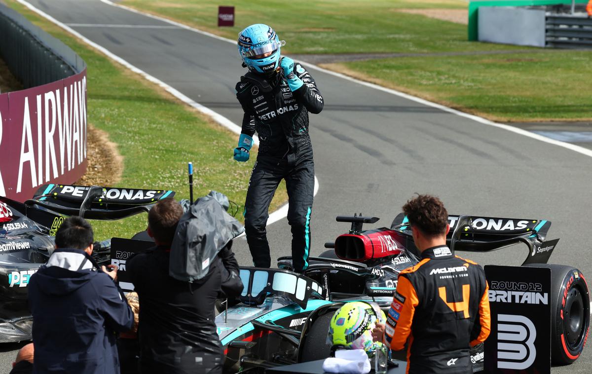 George Russell | George Russell je zmagovalec kvalifikacij v Silverstonu. | Foto Reuters