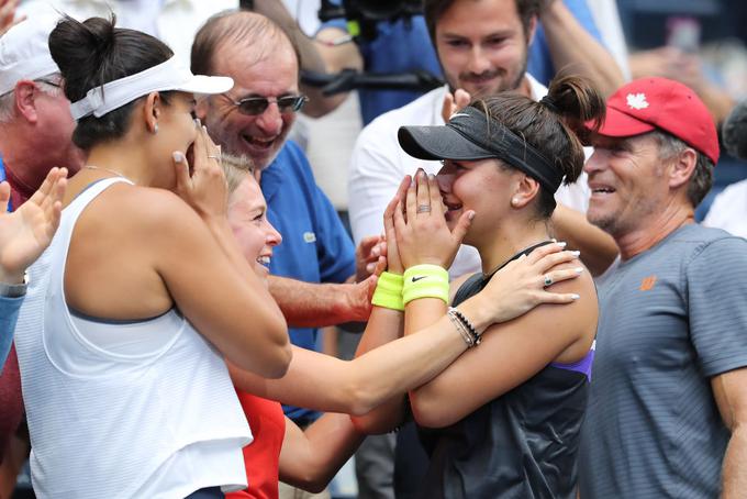 Bianca Andreescu ni mogla verjeti, kaj ji je uspelo. | Foto: Gulliver/Getty Images