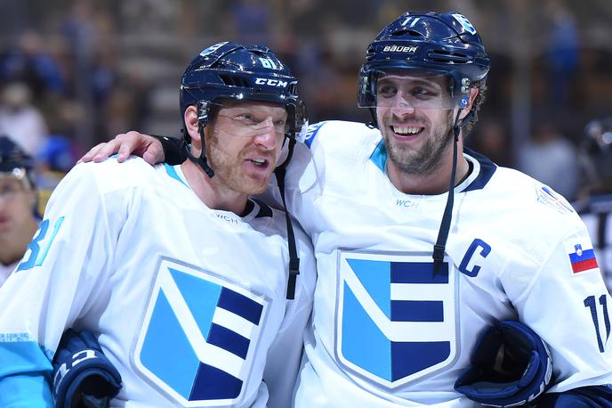 Anže Kopitar Marian Hossa | Foto Reuters