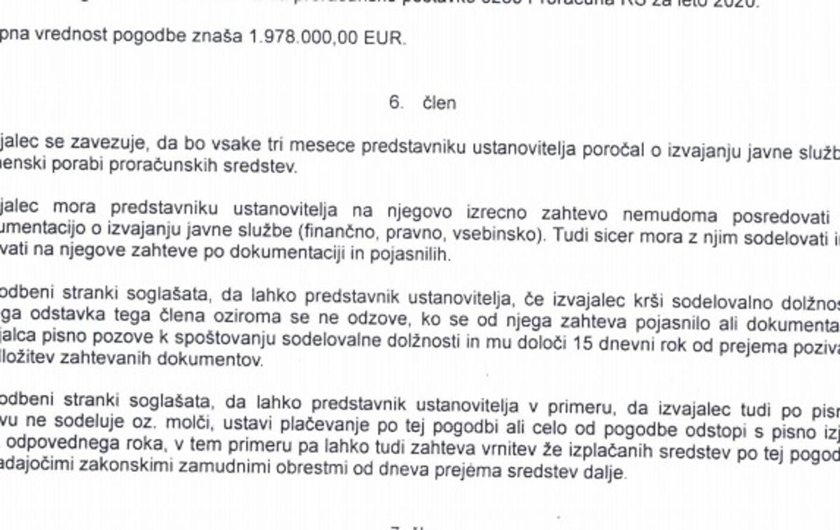 pogodba | Preberite famozni šesti člen pogodbe, na podlagi katerega direktor Ukoma Uroš Urbanija zahteva podatke o delovanju STA.