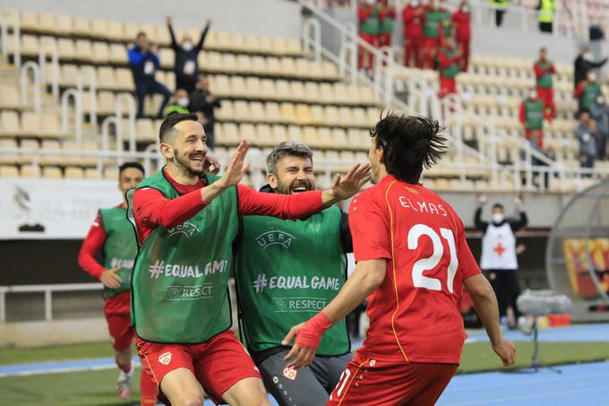 Predsednik Uefe Aleksander Čeferin bo na letošnjem Euru stiskal pesti za novinko Severno Makedonijo, ki je v torek v prijateljski tekmi v Skopju remizirala s Slovenijo (1:1). Poleg Severne Makedonije bo prvič na velikem tekmovanju nastopila še Finska. | Foto: Reuters