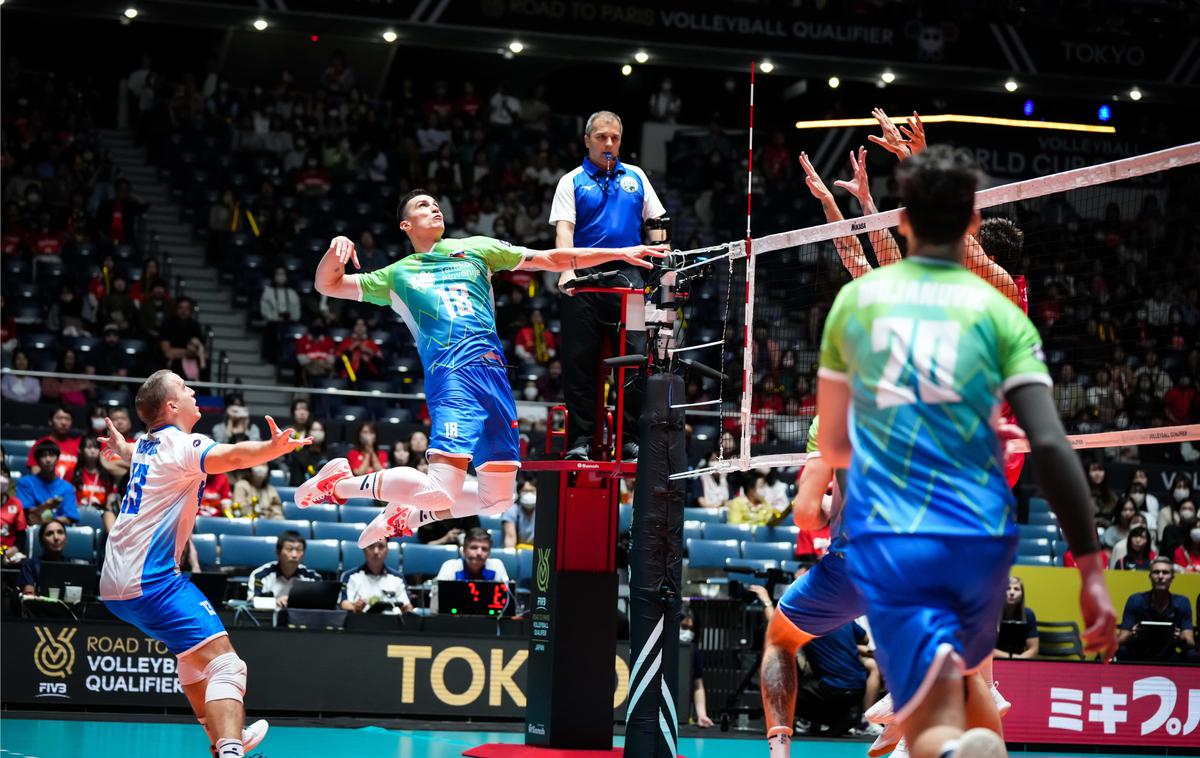 slovenska odbojkarska reprezentanca : ZDA, olimpijske kvalifikacije | Slovenski odbojkarji so v Tokiu prvič izgubili, s 3:1 v nizih so jih premagali Američani. | Foto Volleyball World