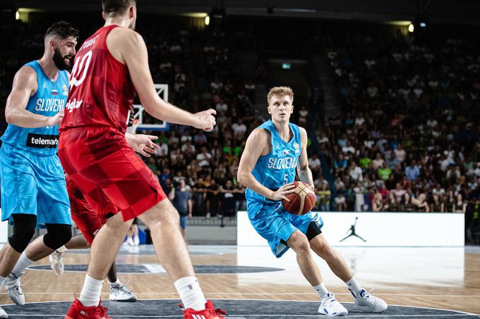 Luka Rupnik je v zadnji četrtini dobil priložnost za igro. | Foto: Blaž Weindorfer/Sportida