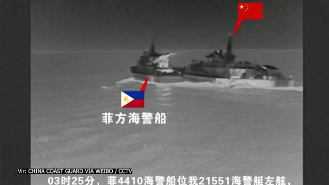 Trčenje Južnokitajsko morje | Foto: CHINA COAST GUARD VIA WEIBO / CCTV via Reuters