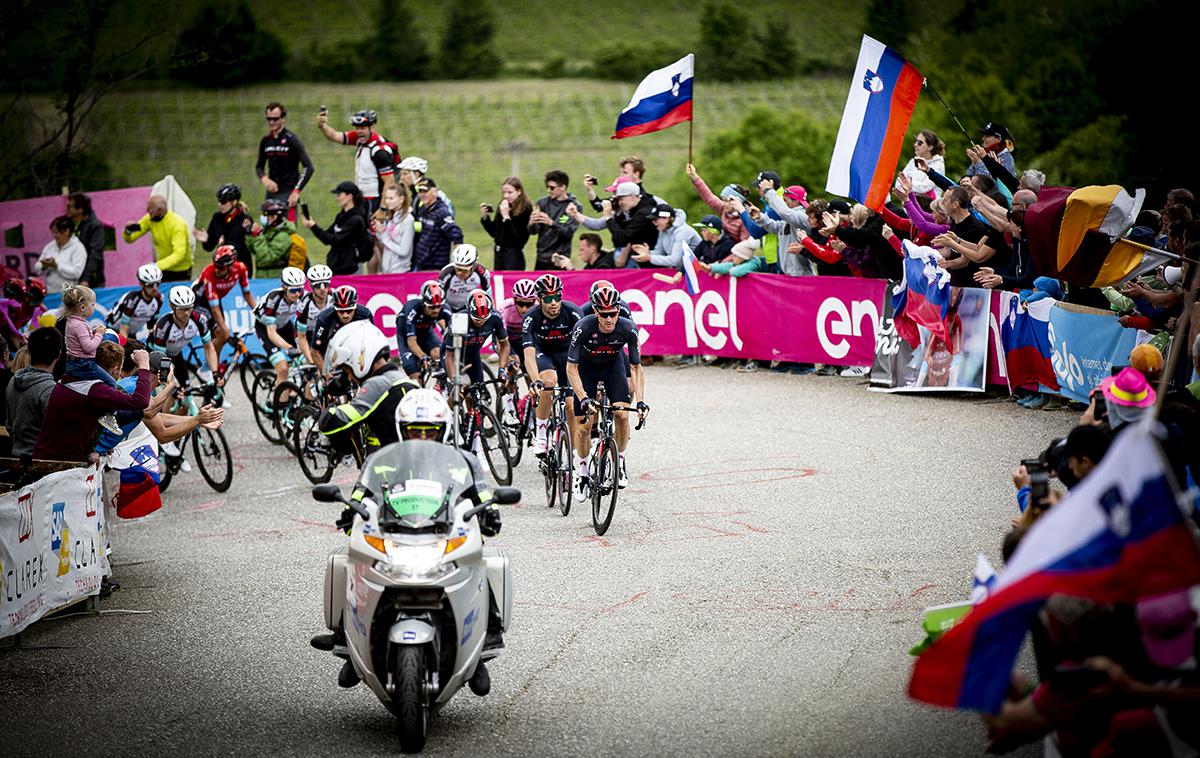 Goriska Brda Giro | Kolesarska Dirka po Italiji se je v nedeljo, 23. maja, po 17 letih spet zapeljala skozi Slovenijo. Kolesarji so 39 od 43 kilometrov na slovenskem ozemlju odpeljali v Goriških brdih.  | Foto Ana Kovač