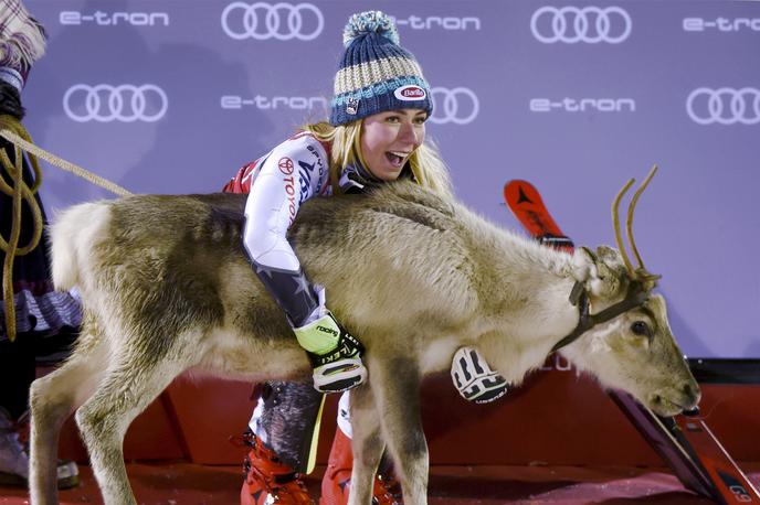 Mikaela Shiffrin | Še tretji severni jelen za Mikaelo Shiffrin. Mr. Gru bo ostal na Laponskem. | Foto Reuters