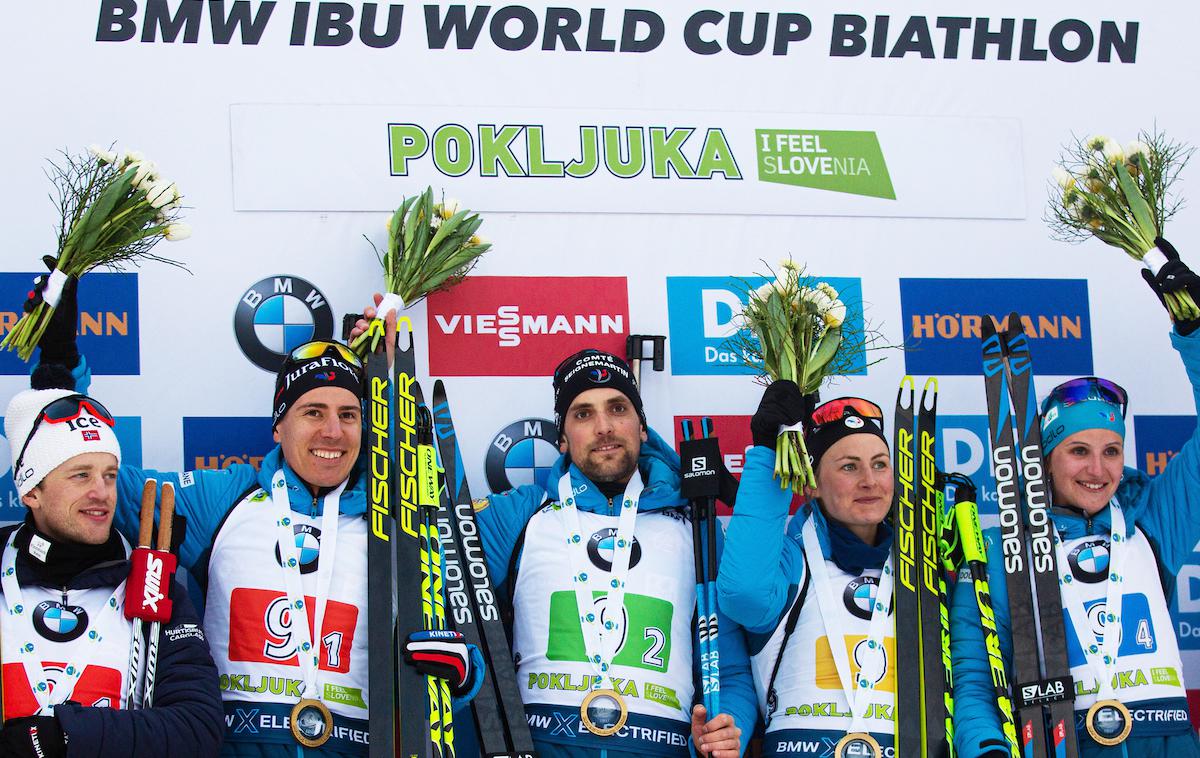 Pokljuka sobota 1 | Francozi so slavili pred Norveško. | Foto Peter Podobnik / Sportida