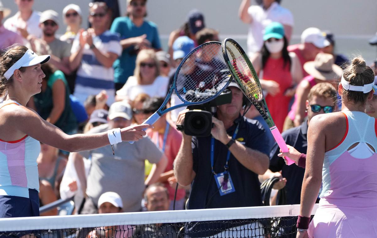 Marta Kostjuk | Viktorija Azarenka in Marta Kostjuk se po končanem dvoboju nista rokovali. To je bila želja Ukrajinke. | Foto Reuters