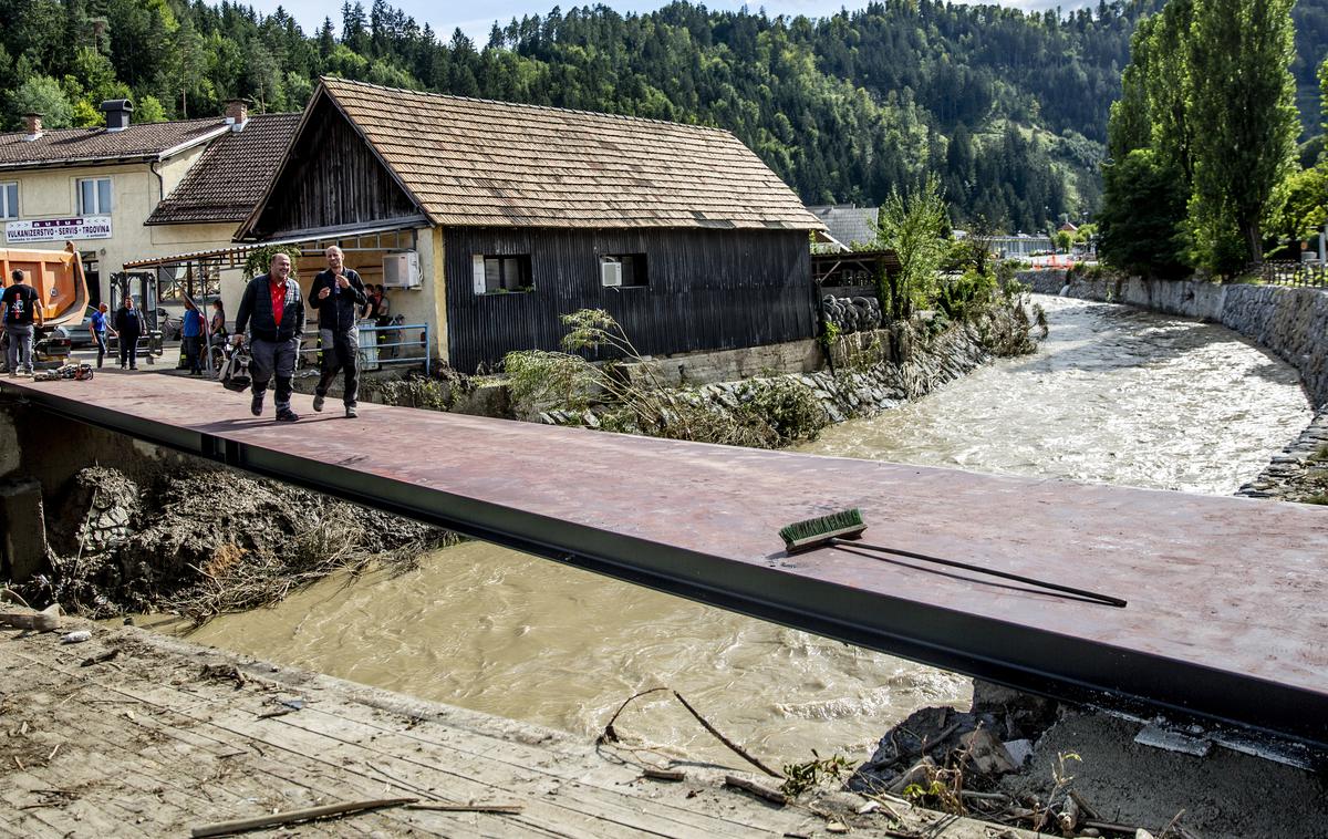 Koroška | Prizadete kraje, tudi Prevalje, si ogleduje tudi predsednica republike Nataša Pirc Musar. | Foto Ana Kovač