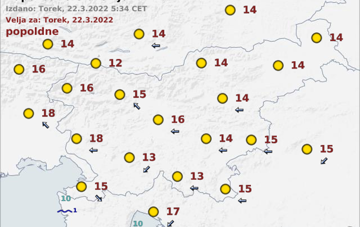 vreme | Foto ARSO Meteo