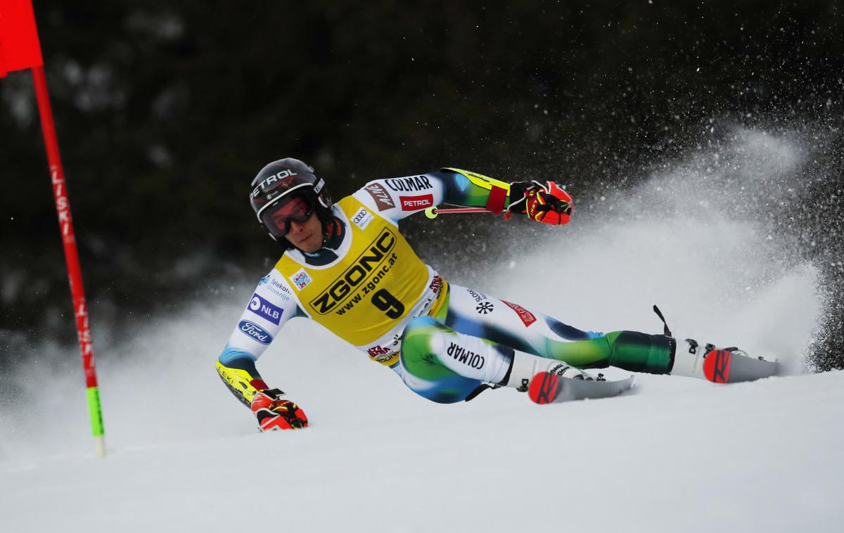 Žan Kranjec | Najboljši slovenski veleslalomist Žan Kranjec je v finalni vožnji pokvaril uvrstitev (6. mesto) iz prve vožnje in na koncu osvojil 12. mesto.  | Foto Guliverimage