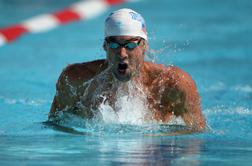 Michael Phelps tretji na 100 m delfin