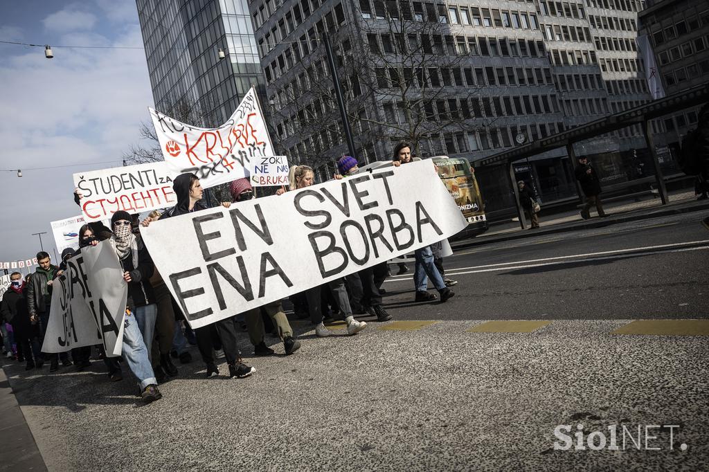 Shod v podporo študentov v Srbiji