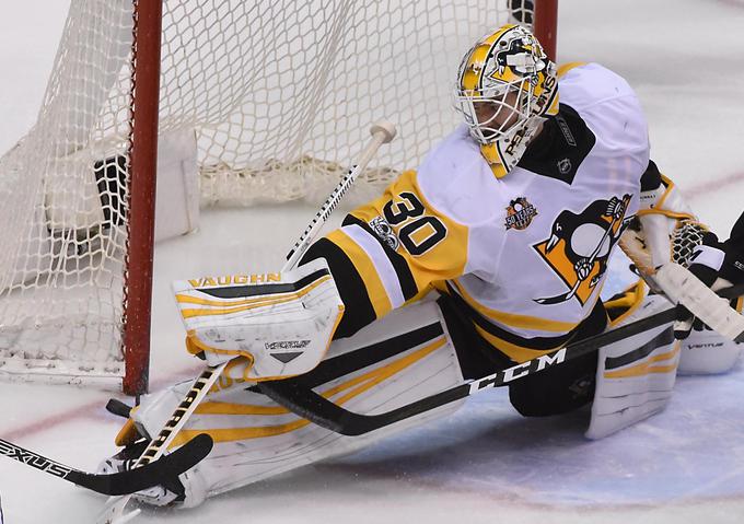 Matt Murray - tudi letos eden od junakov zadnjih tekem končnice. V dveh sezonah lige NHL je 23-letnik osvojil dva Stanleyjeva pokala. | Foto: Reuters