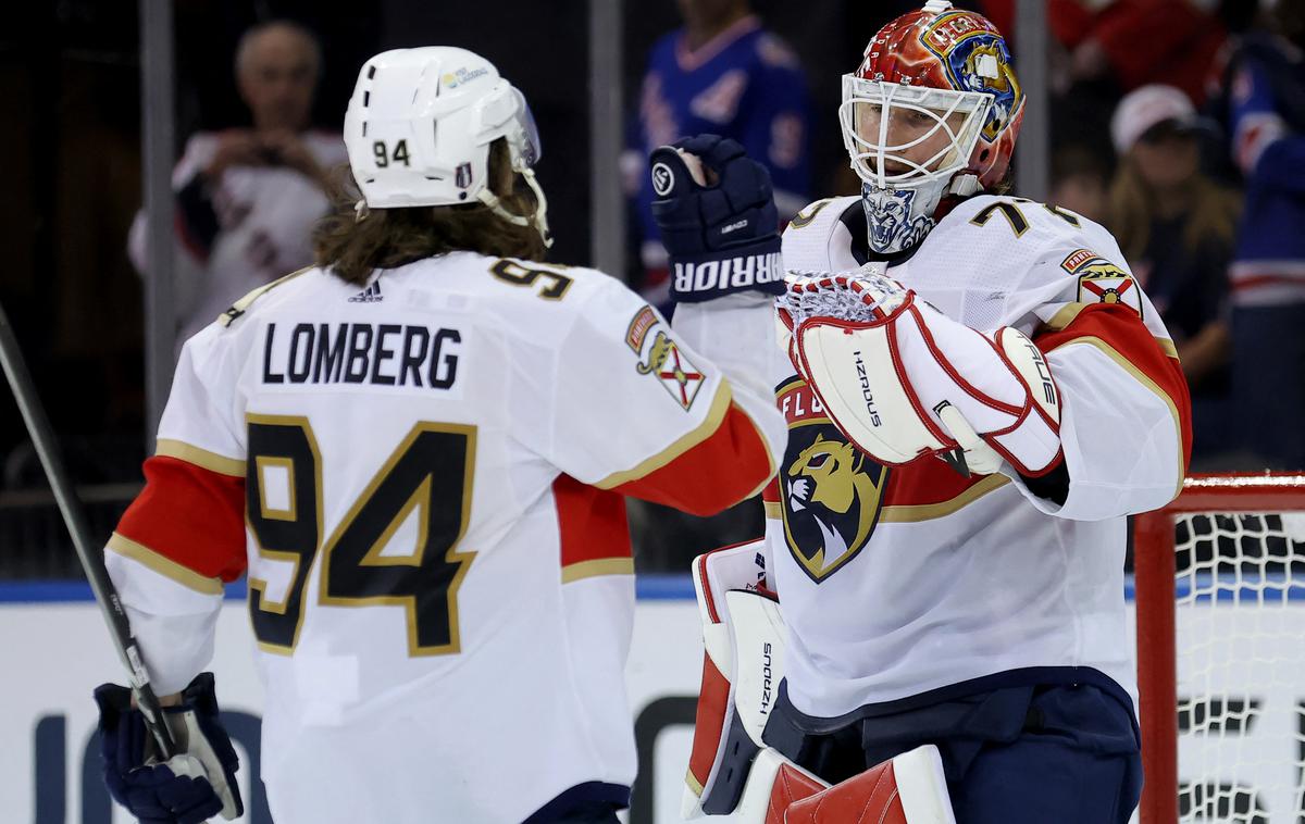 Florida Panthers, New York Rangers | Sergej Bobrovski je ob zmagi Florida Panthers zaklenil vrata. | Foto Reuters