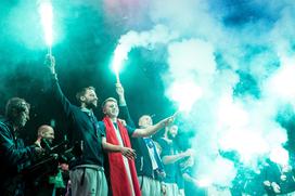 Sprejem košarkarjev EuroBasket 2017 Kongresni trg