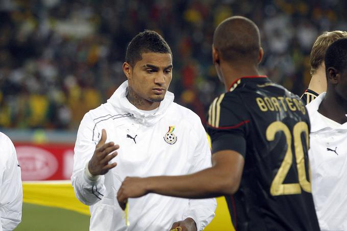 Polbrata Kevin Prince in Jerome Boateng sta se na tekmi med Gano in Nemčijo na SP 2010 pomerila drug proti drugemu. Kevin Prince je z Gano na SP 2010 prišel do četrtfinala, Jerome Boateng pa je bil takrat tretji, na SP 2014 pa postal svetovni prvak. | Foto: Guliverimage