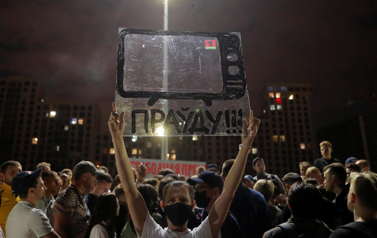 Belorusija protesti | Na eni od univerz v Belorusiji naj bi v petek uporabili tudi silo. | Foto Reuters