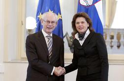 Van Rompuy v Slovenijo ni prišel delit naukov