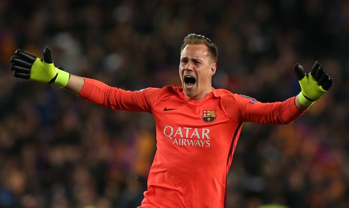 Marc Andre Ter Stegen se je poškodoval. | Foto: Reuters