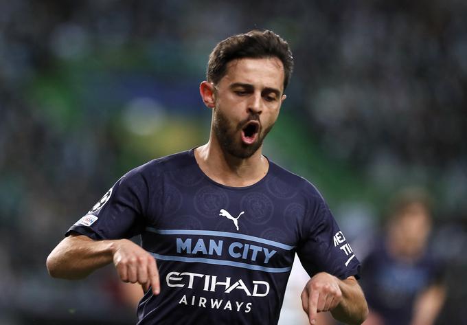 Bernardo Silva je dvakrat zatresel mrežo Sportinga. | Foto: Reuters