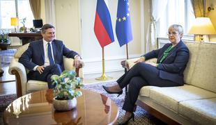 Predsednik Pahor sprejel svojo naslednico #video #foto